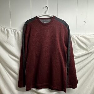 Van Heusen Maroon Sweater with Charcoal Details